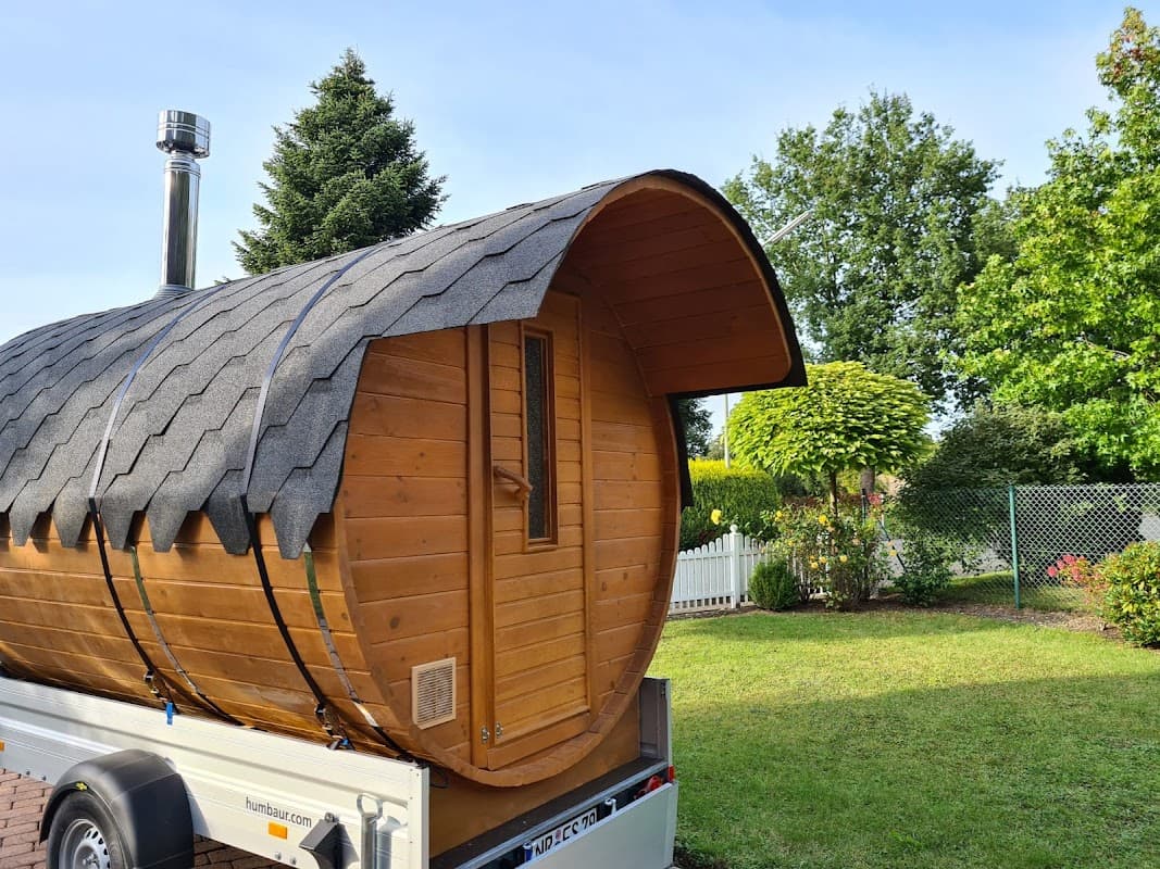 Flex-Sauna - die flexible Sauna // Sauna mieten // Fasssauna Vermietung - Hauptbild